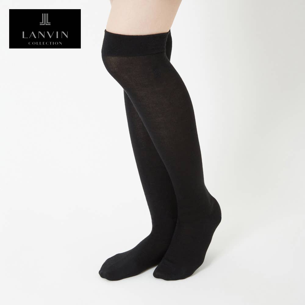 【レーヨンシルク混】履きくちゴムなしオーバーニー靴下